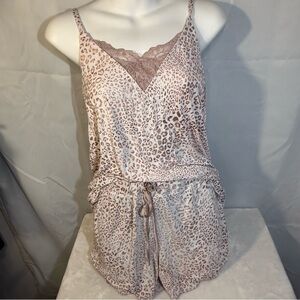 Soma Leopard Pajama Set Lace Cami & Shorts Mixed Sizes M/S